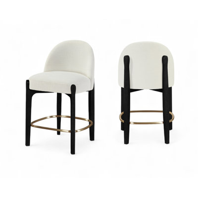 Tabouret de comptoir rembourré en tissu Maud