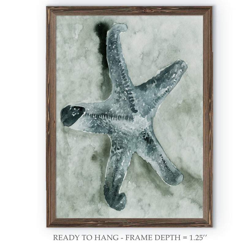 Aquatic i, reproduction d’art encadrée, H 32 po x l 44 po x P 1,3 po, Espresso Framed Canvas