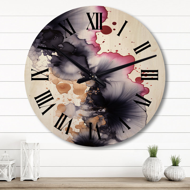 Horloge murale en bois massif Freitag, Grand