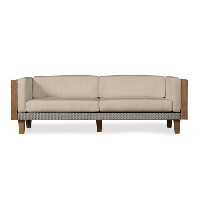 Catalina Outdoor 3 - Seat Patio Sofa, Pewter, Sailcloth Sailor