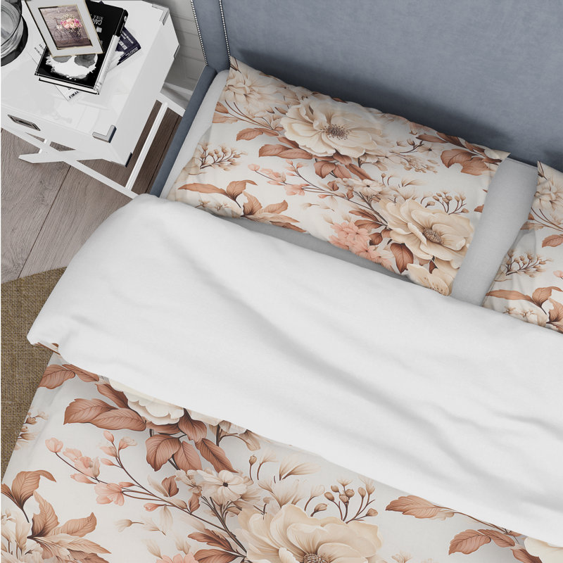 Literie V Vintage Florals, Housse de couette simple + 1 taie décorative stan