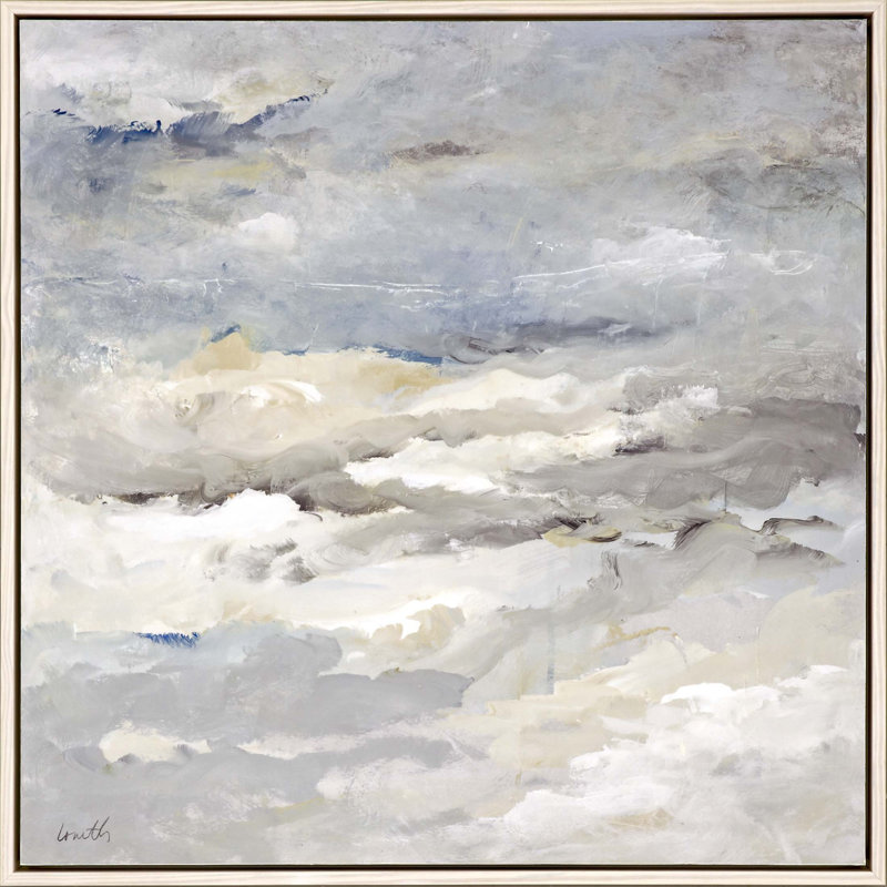 «Sea Meets Sky White Floater Frame», art mural