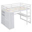 Lit mezzanine en bois avec garde-robe intégré-1031340801