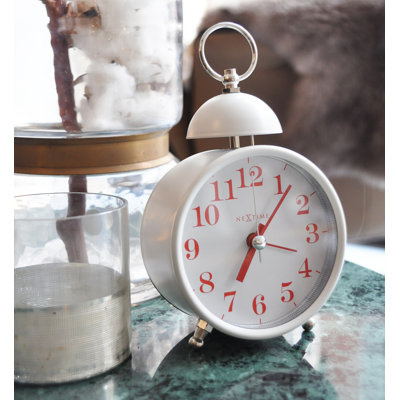 Analog Metal Quartz Movement / Crystal Tabletop Clock with Alarm