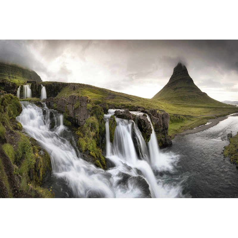 Kirkjufellfoss Panorama by Danny Head - Wrapped Canvas Print, 30cm H x 46cm W