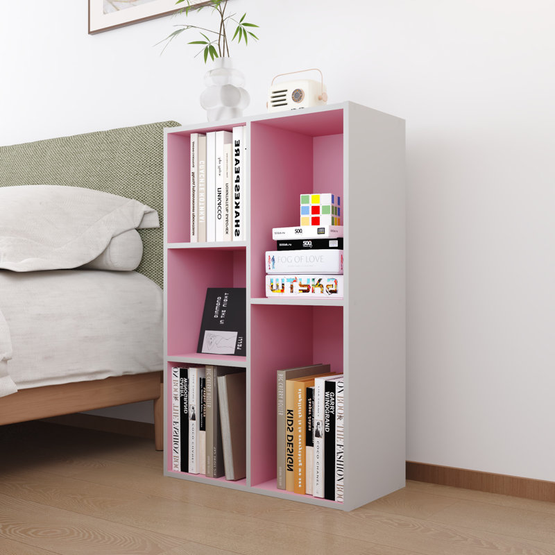 Bibliothèque standard H 31,5 "x l 19,5" Davet, Blanc / Rose