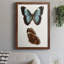 "Erwann Antique Blue Butterflies IV", reproduction d'art sur toile-88378676-88378678