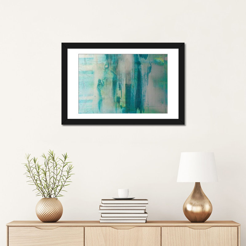« water works », reproduction sur toile, H 16 po x l 24 po x P 1 po, Papier d'art encadré noir, Blanc