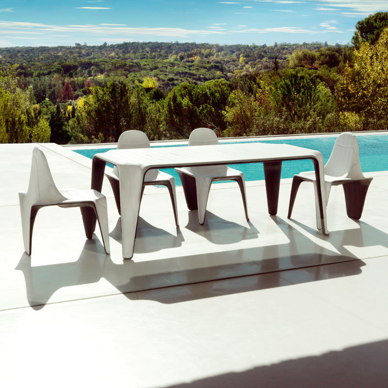 Plastic Side Table, Steel