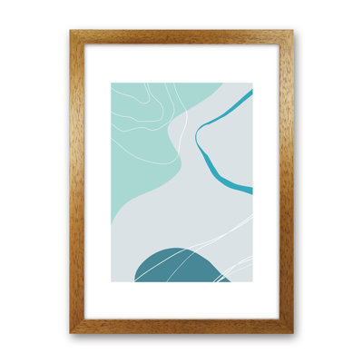 Mita Teal Abstract N17 by Pixy Paper - Print