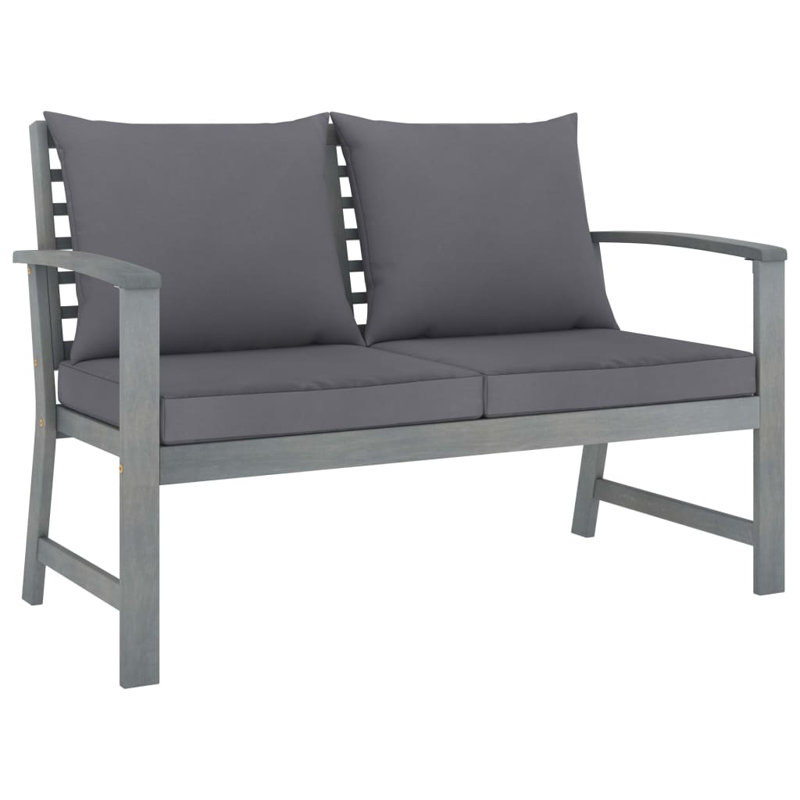 Banc de jardin en bois Fieldway, Gris, Naturel