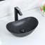Lavabo vasque ovale noir mat 16,9 "x10,4" avec bonde escamotable Davivy