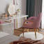 Chaises de salle à manger roses avec accoudoirs, 1 pièce
