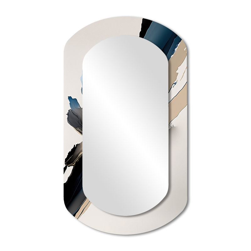 Miroir mural de formes asymétriques, 43 po x 23 po