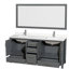 Meuble-lavabo double 72 po avec plateau en quartz et miroir Sheffield-100481679-100481681-100500549