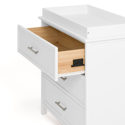 Commode 3 tiroirs classique avec plateau à langer amovible