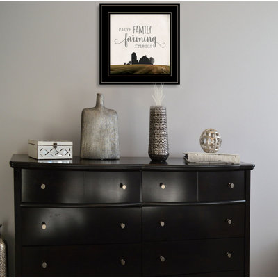 Faith, Family, Farming Friends Framed Wall Art for Living Room, Home Wall Decor by Marla Rae