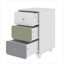 Liston 3 Drawer Bedside with Custom Green and Pink Panel Design