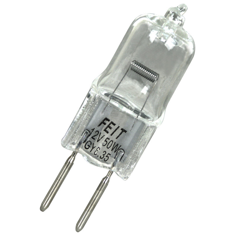 50 watts, jc halogène, ampoule à intensité variable, éclairage blanc chaud (3000k) gy 6.35