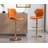 Tierone Upholstered Swivel Adjustable Height Counter Stool with Metal Frame, Modern Velvet Counter Stool-604090754-604090780