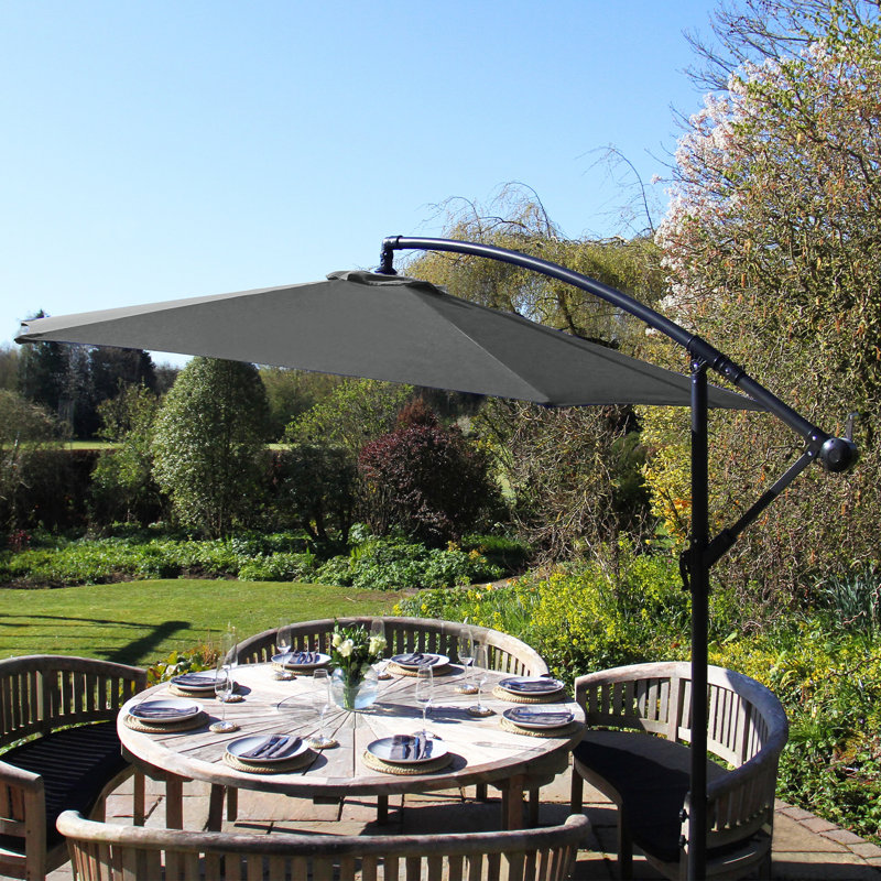 Ernie 300cm Cantilever Parasol, Grey
