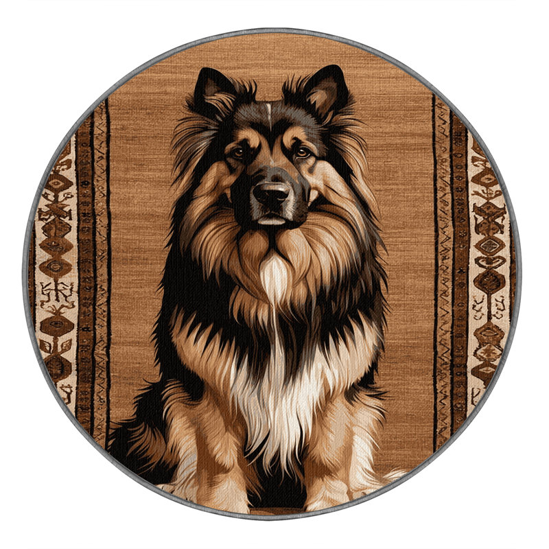 Tapis lavable pour chien de berger Anatolian, Carré 7 pi