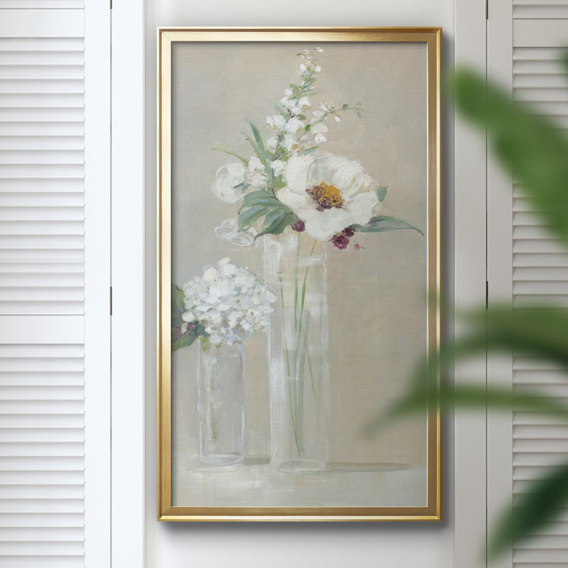 Select Blooms - Peinture sur toile encadrée, H 10,5 po x l 18,5 po x P 1,5 po, Cadre doré