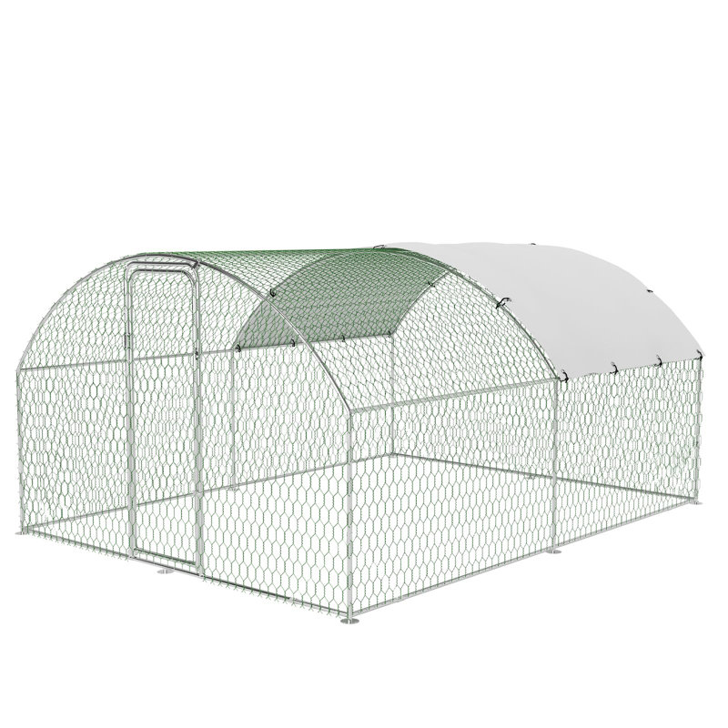 Mise à niveau du poulailler en métal, imperméable et anti-UV, H 78,7 po x l 118 po x P 157 po