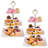 2Pcs 3 Tier Plastic Cake Display Stand Dessert Serving Tray Stand Square