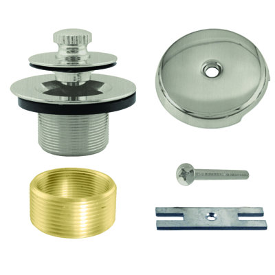 1-3/8" Twist & Close Bathtub Drain Trim with One-Hole Overflow and Universal Adaptor