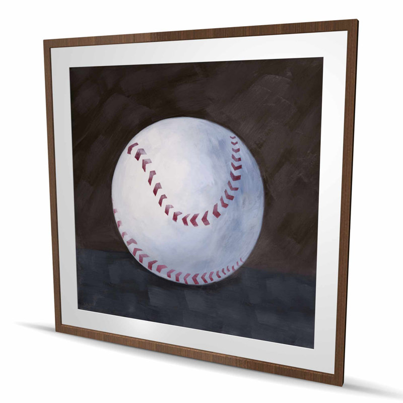 Baseball Ball - reproduction encadrée avec passe-partout | Décoration intérieure
