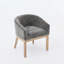 Chaises de salle à manger rembourrées de style moderne Mid-Century avec accoudoirs-1353139450-1353139449
