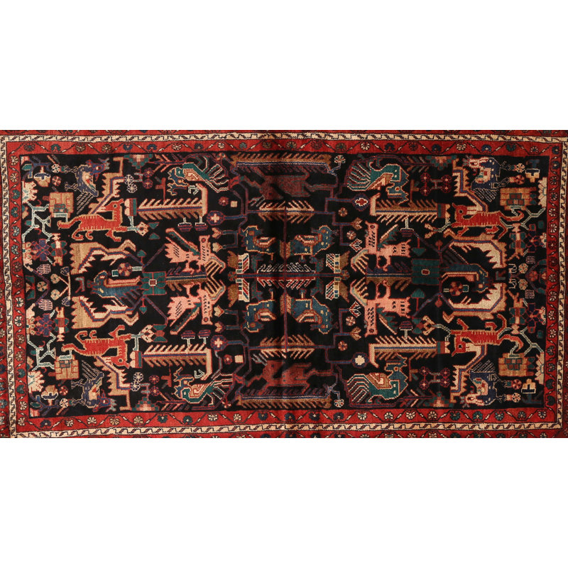 Tapis oriental multicolore tissé à la machine Oriental, Rectangle 7 pi x 9 pi