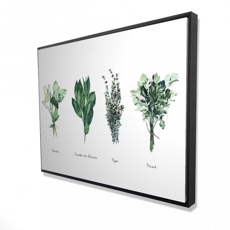 Fines herbes imprimées sur toile