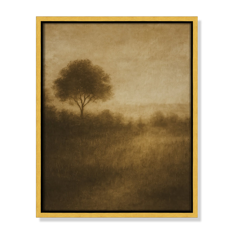 «Quiet Meadow I Print» par Fredrick Ashcroft, Toile avec cadre, L 12,5 po x H 15,5 po, Flotteur doré
