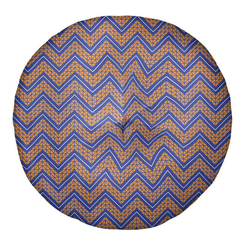 Coussin Rhonda Cheval, 30 po x 30 po, Bleu/orange