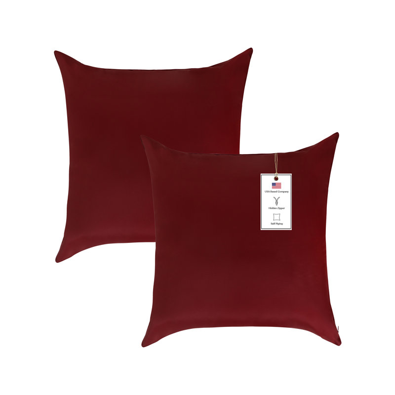Housse de coussin intérieur / extérieur en polyester Bedding, Rouille de cuivre, H 20 po x l 20 po