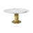 Akshayaa Round Stone Top Metal Base Dining Table-1581838857-1581838856