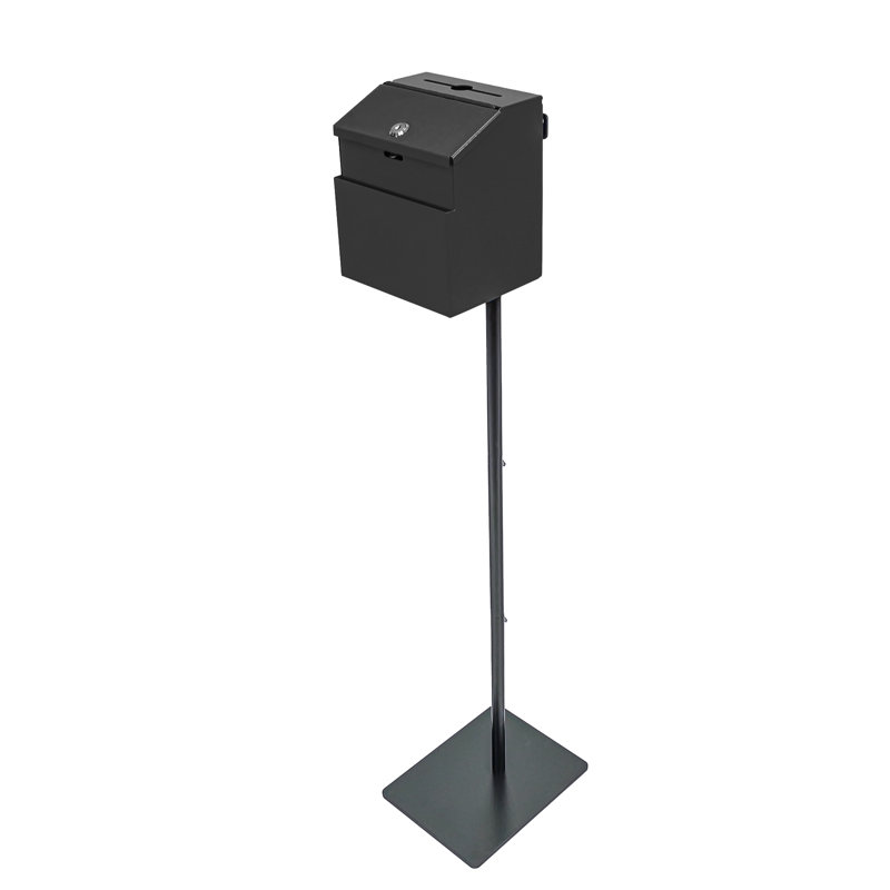 Boîte de donation en métal, Noir