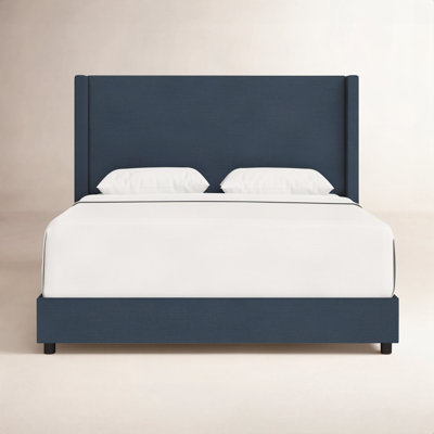 Hanson Upholstered Wingback Bed