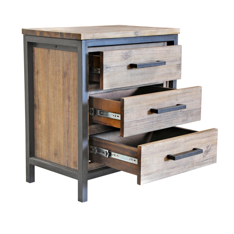 Table de chevet 3 tiroirs Wimberley