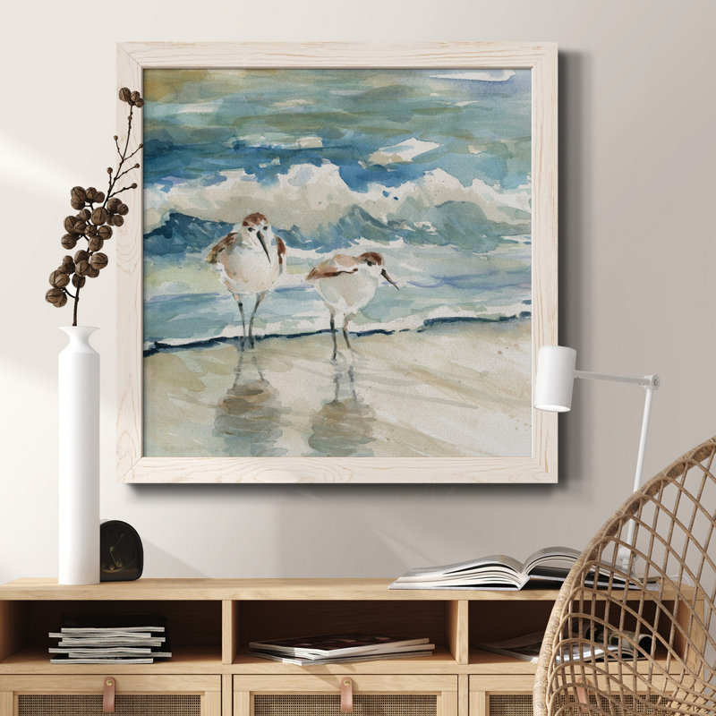 Lagune - cadre photo, impression sur toile, Cadre blanc, H 34,5 po x l 34,5 po x P 1 po