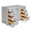Base de meuble-lavabo simple en bois massif 48 po Sawyer-327106338