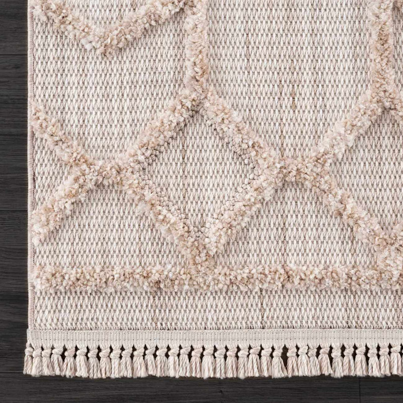 Malili Moroccan Beige Area Rug, Runner 2'7" x 10'