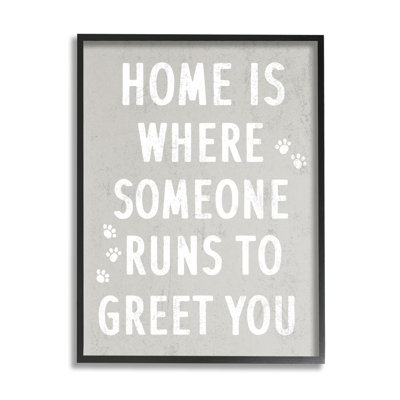 " Pet Parents Home Sentiment Animal Paw Prints "
