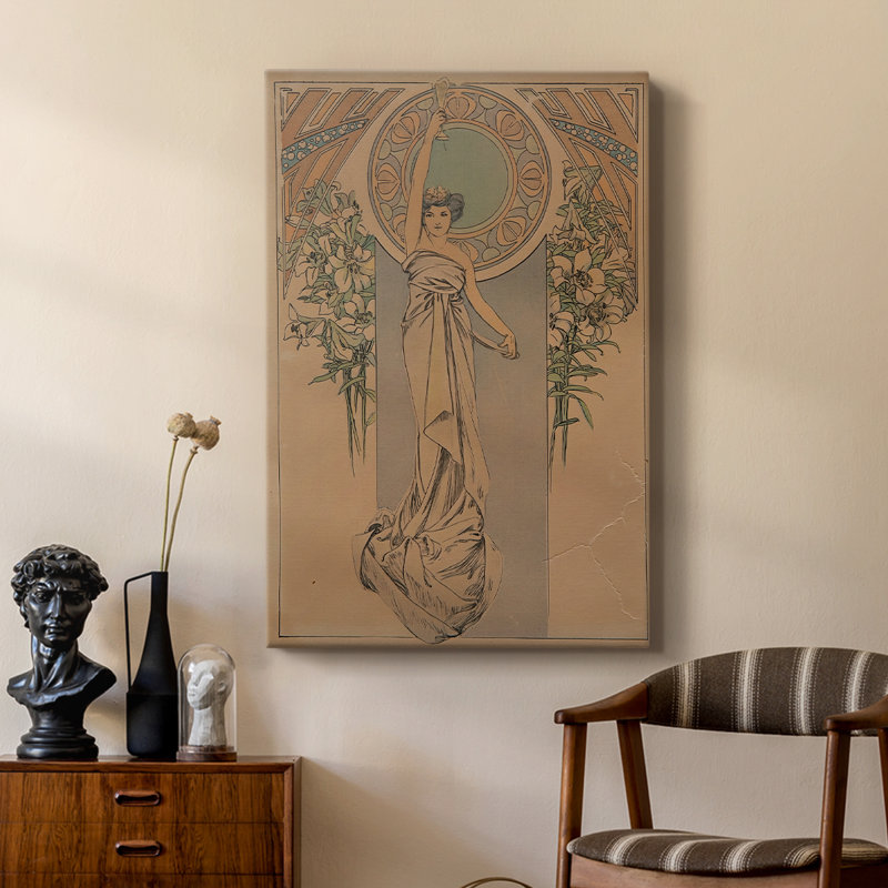 Carte de menu - Toile tendue avec châssis par Alphonse Mucha, 24 po x 36 po
