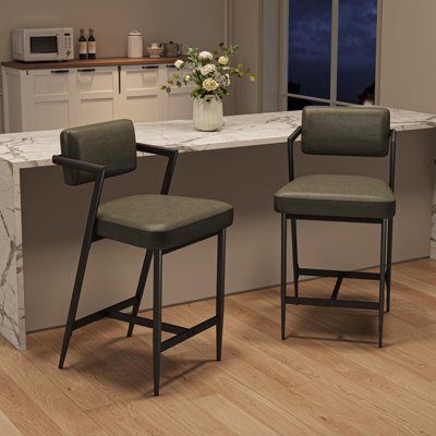 Counter Stool with Metal Frame
