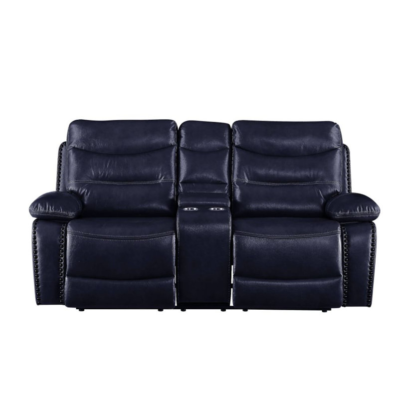 Lockheart Motion Loveseat W/Console, Navy