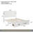 Queen Size Bed With Tall-Panel Headboard & Footboard, 2 Storage Drawers, Built-In LED Lights, USB Charging Station, Pinewood Bed With Strengthened Bed Frame,White-465450651-465450652