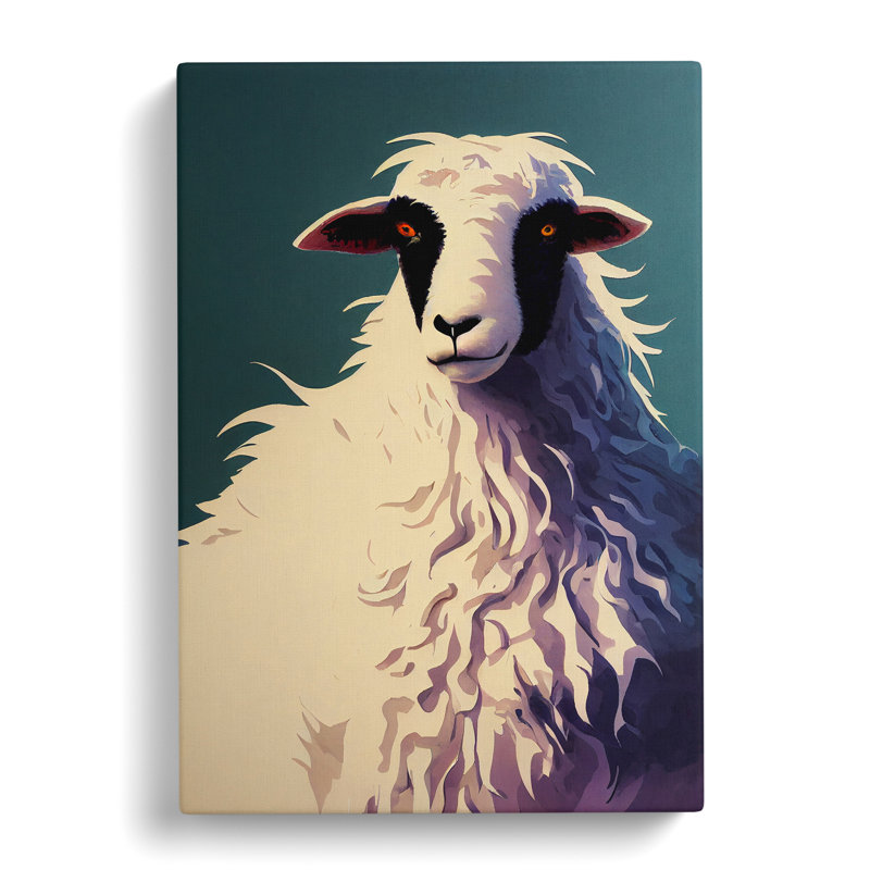 Sheep Art - Wrapped Canvas, 76cm H x 50cm W x 3cm D